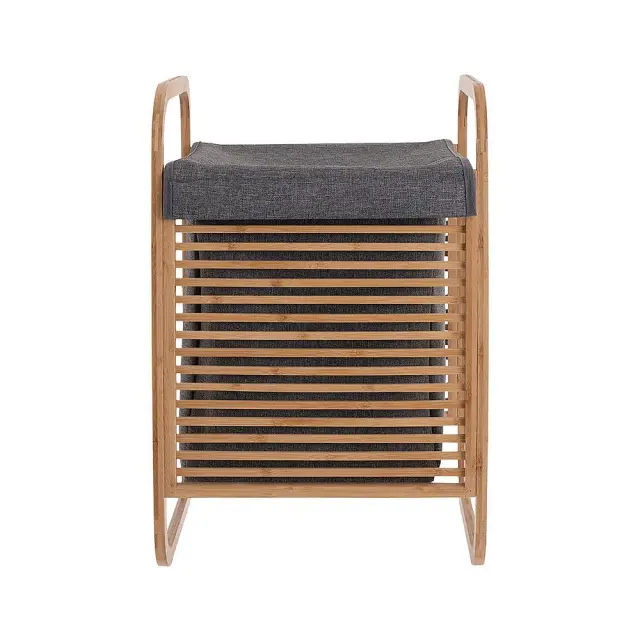 Καλάθι Απλύτων Με Θήκη Πολυεστέρα Bamboo 40x35x60.5cm Estia 02-13042