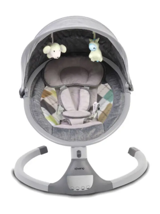 Cangaroo Ηλεκτρικό Ρηλάξ Κούνια iSwing ως 9kg Light Grey 3800146248116 2