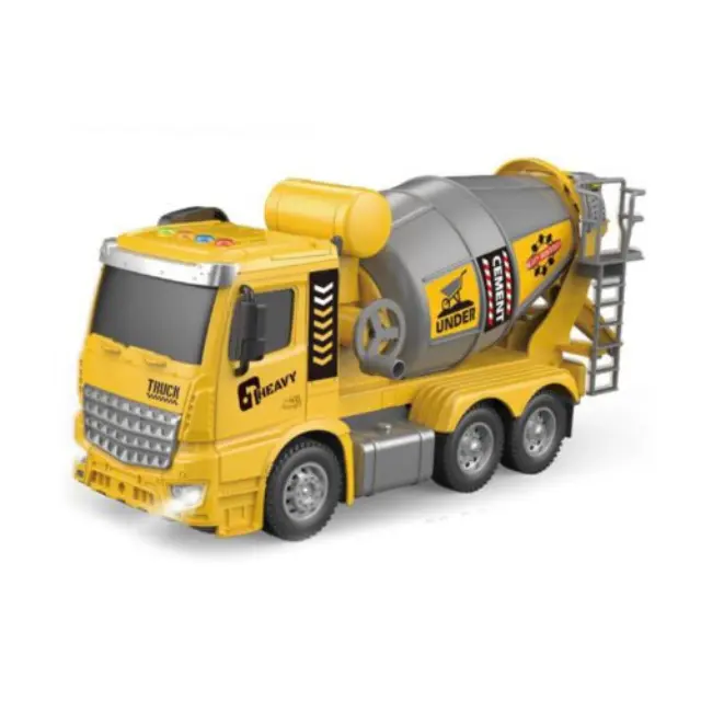 Παιχνίδι Μπετονιέρα Truck Heavy 28.5x10x14.5cm με Φως και Μελωδία σε Κίτρινο Χρώμα Πλαστικό για 3+ 038394 S977-2A