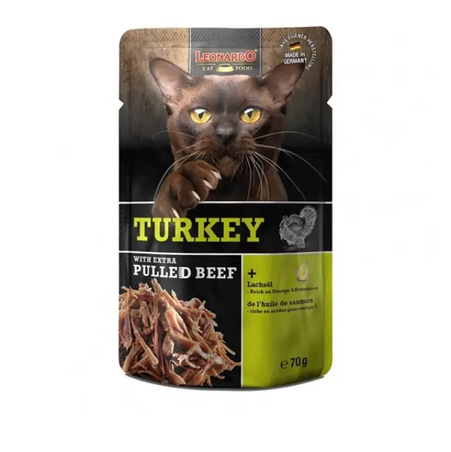 LEONARDO ΦΑΚΕΛΑΚΙ TURKEY & PULLED BEEF 70GR