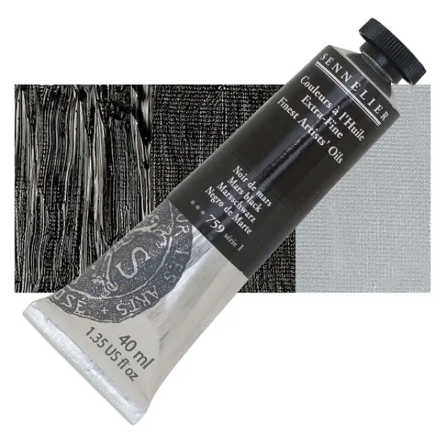 Sennelier Λάδι Finest Artists Oil 759 Mars Black - 40ml