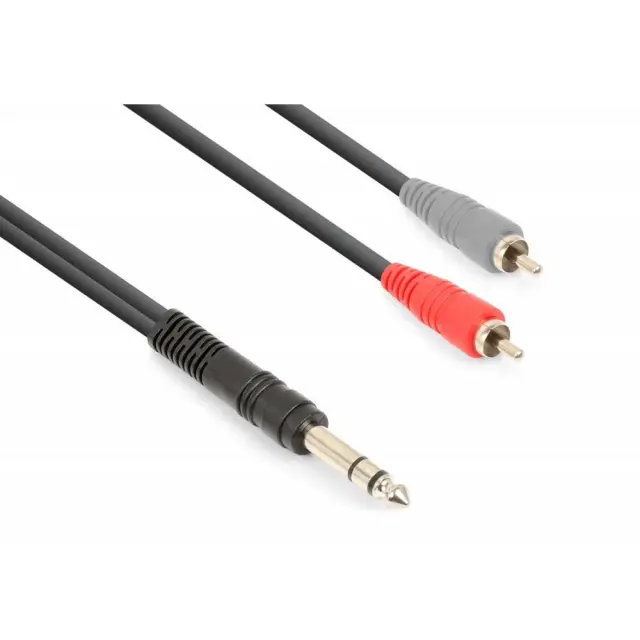 VONYX VONYX CABLE 6.3mm Stereo - 2 RCA αρσ. 3.0m