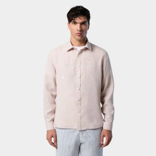 Πουκάμισο North Sails 664368000_BE0120 Μπεζ - S 2