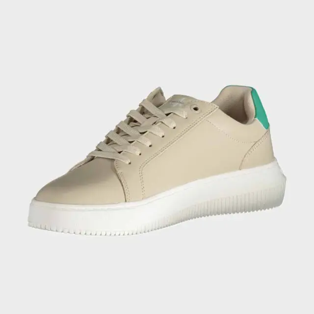 Calvin Klein - Cupsole Mono Lth Ανδρικά Chunky Sneakers YM0YM00681-0H8 Μπεζ - 45 3