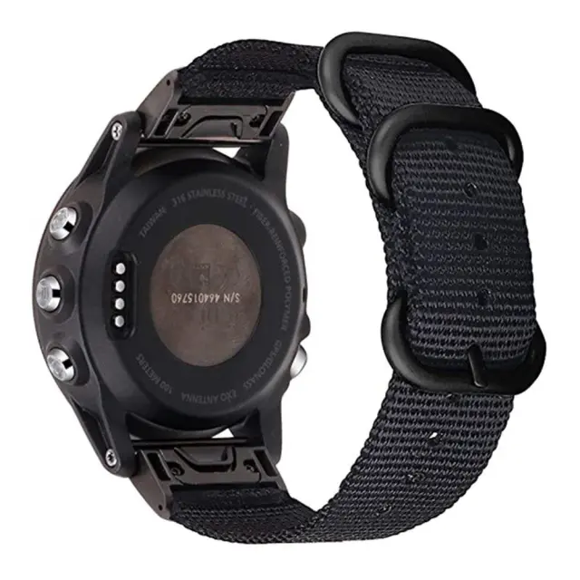 Λουράκι Knitted Nylon για Garmin Fenix 3/5x/3hr/5x Plus/6x/6x Pro/7x/8/9 (51mm)- Black OEM 3