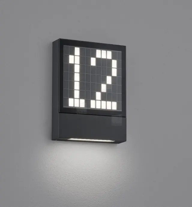 Φωτιστικό Τοίχου DIAL LED Graphite με Άμεσο και Έμμεσο Φωτισμό IP54 Δυνατότητα εξατομίκευσης Γραφίτης