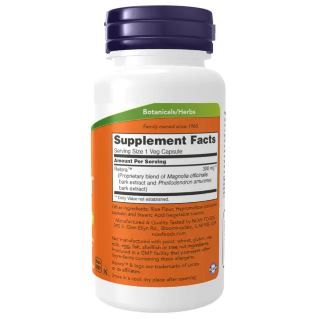 Now Foods Relora® 300 mg 120 Veg Capsules 3