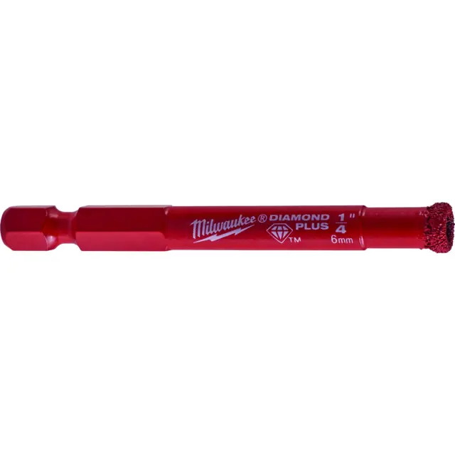Ποτηροτρύπανο Αδαμάντινο MILWAUKEE DIAMOND PLUS 1/4" 6mm