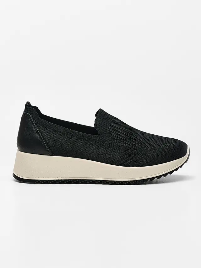 Imac Sneakers Γυναικείο ύφασμα/δέρμα Μαύρο IMA/756900 NERO 3