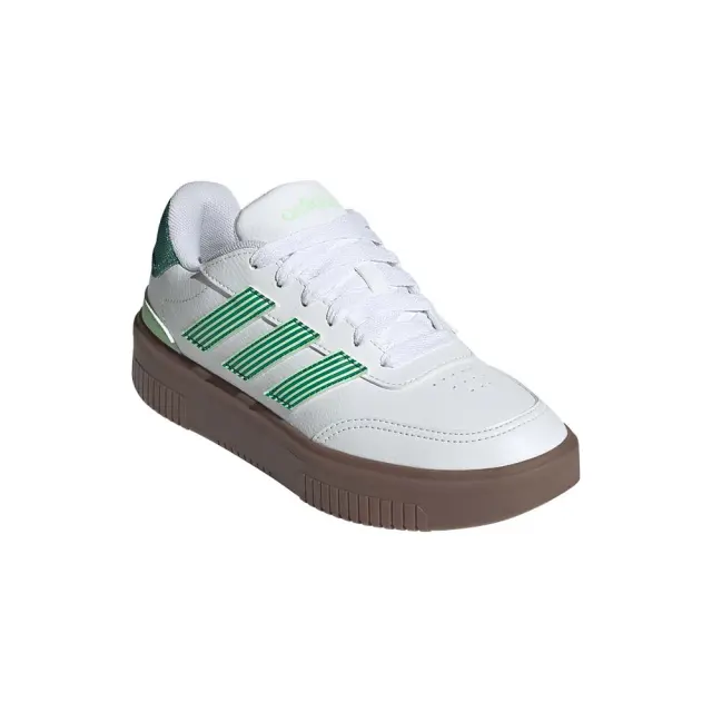 adidas Sportswear Women's Courtblock Bold Leather Άσπρο - Πράσινο JR0734 (adidas Sportswear) 3