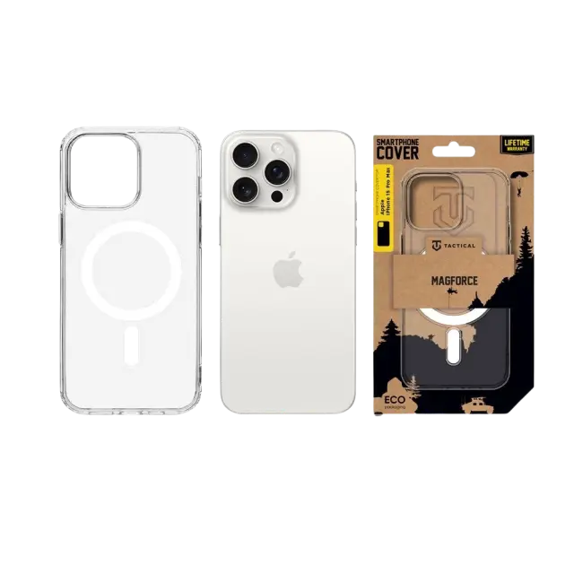 Tactical MagForce Cover for Apple iPhone 15 Pro Max Transparent 3