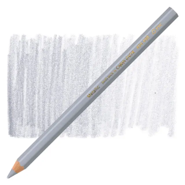 Ξυλομπογιά Caran d'Ache Colorblock Maxi Metallic - Silver