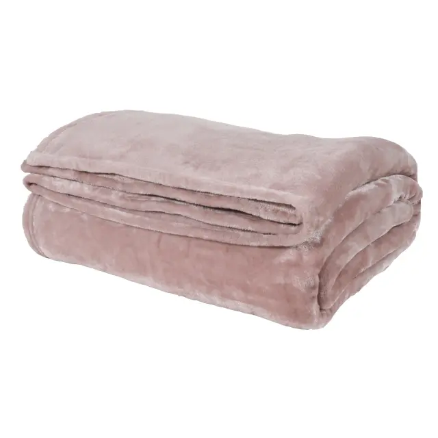 Κουβέρτα 160x220 Μονή Velour 350gsm Das Home 1346 Ροζ 100% Πολυέστερ 2