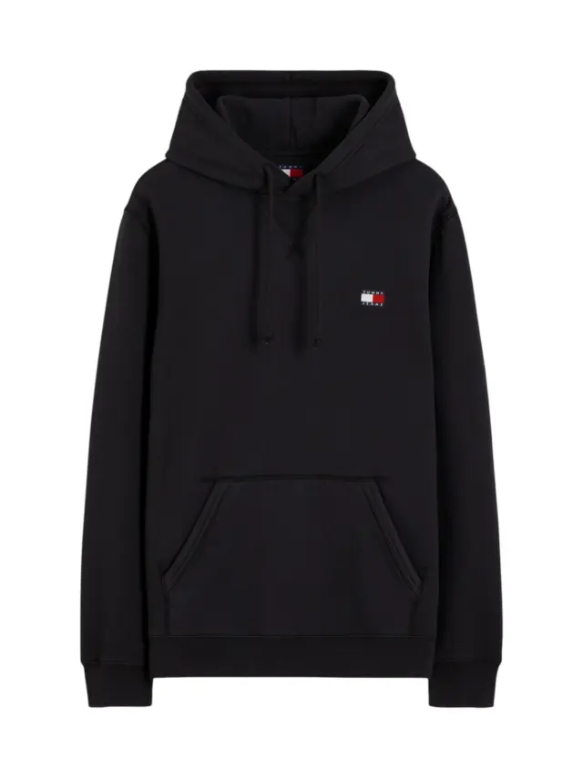 Tommy Hilfiger - Ανδρικό Φούτερ Badge Fleece Drawstring Regular Fit DM0DM23606-BDS Μαύρο