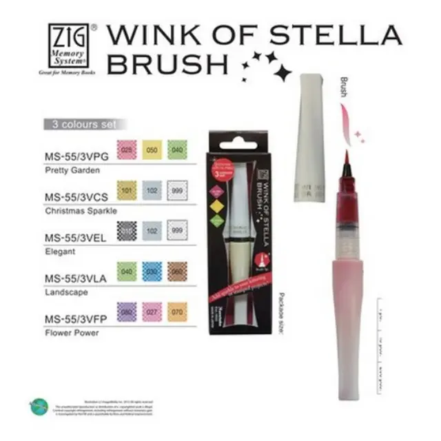 Πινέλο ZIG Stella Brush- Dark Green