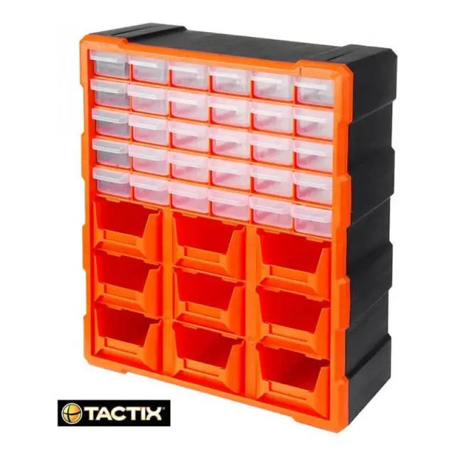 Tactix Κουτί Αποθήκευσης Πλαστικό Με 30 Συρτάρια & 9 Σκαφάκια 320644