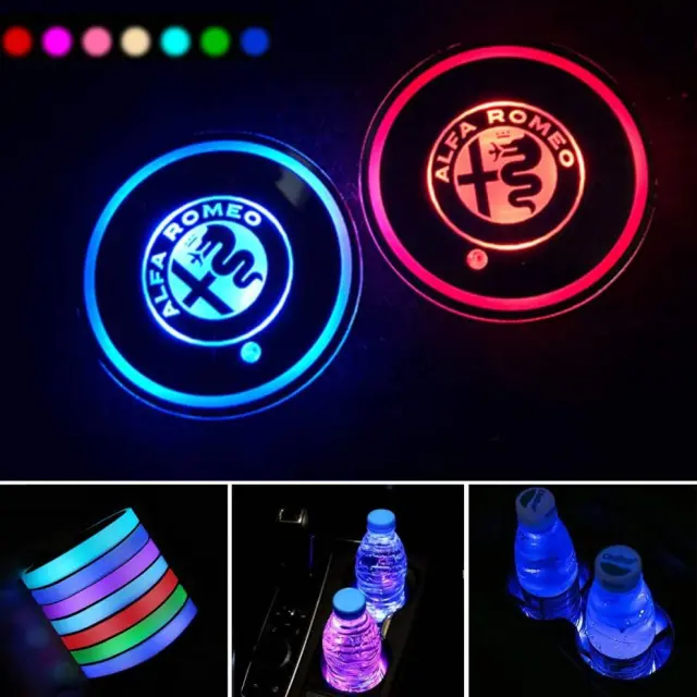 Φωτάκι Led ποτηροθήκης Alfa Romeo με 7 χρώματα - 1τμχ OEM