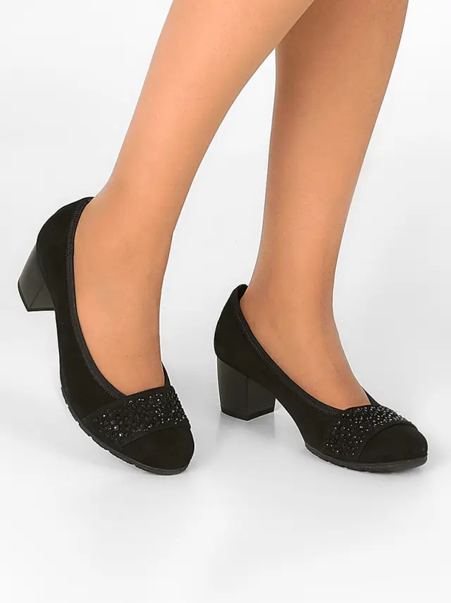 Gabor Γόβες Γυναικείο δέρμα Nubuck Μαύρο GAB/51482 17-SCHWARZ 2