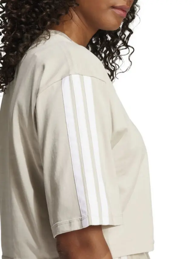 adidas W 3s Γυναικεία Αθλητική Μπλούζα Μπεζ - S 3