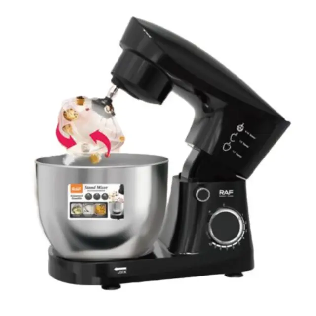 Raf Μίξερ 3 σε 1 1500W 4L Κάδος σε Μαύρο Χρώμα R.6604