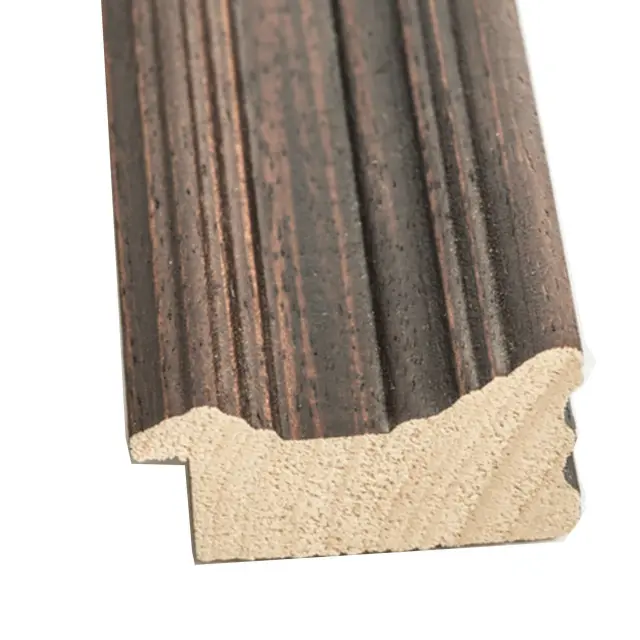 κορνίζα ξύλινη τοίχου με σκαλίσματα για φωτογραφία η πτυχίο χρώμα καφέ καρυδιάς με σκούρα νερά , τζάμι mat (L933-05) 3