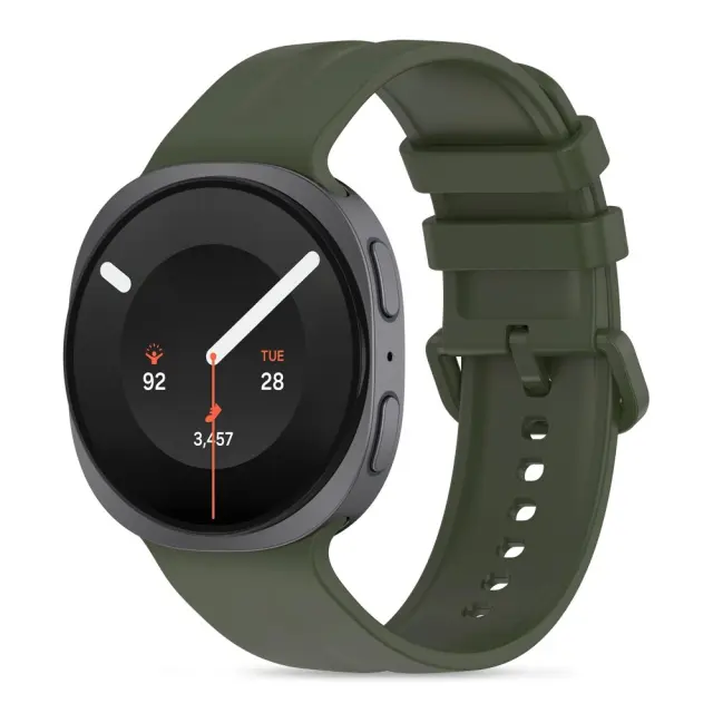 Tech-protect Silicone Evo Samsung Galaxy Watch 8 / 9 / Classic (40 / 44 / 46 Mm) Military Green