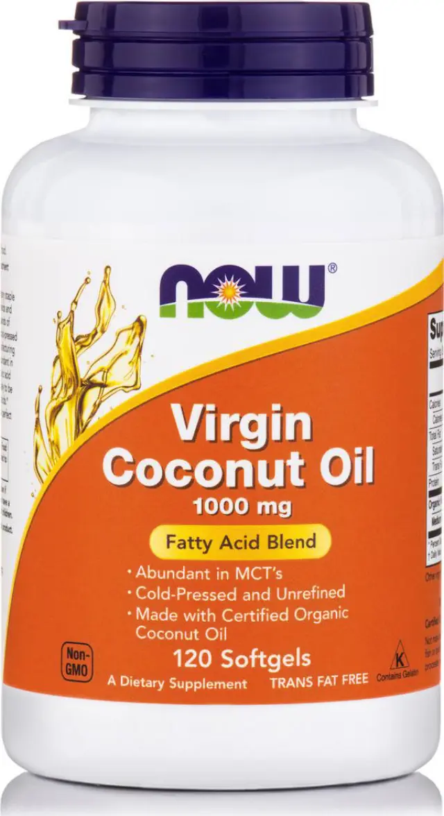 Now Foods Virgin Coconut Oil 1000mg 120 μαλακές κάψουλες