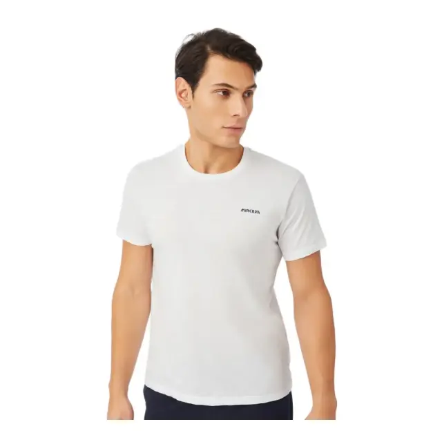 Minerva Ανδρικό T-Shirt Classic Logo, Χρώμα Λευκό