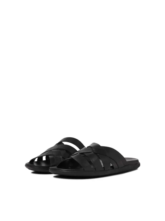 JFWOLIVER LEATHER SANDAL Anthracite 2