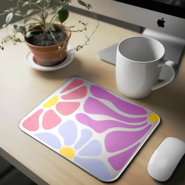 Mousepad ( flowers 70s , design-09 ) Διαστάσεις: 23cm(μήκος) x 20cm (ύψος)