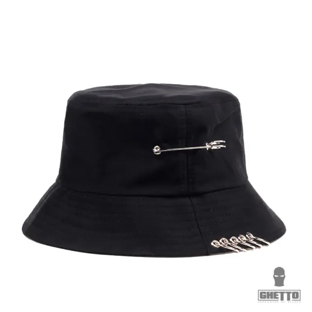 Ghetto Iron Ring Bucket Hat Black