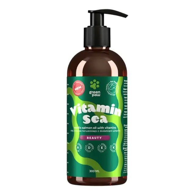Green Paw Vitamin Sea Έλαιο Σολομού με Σύμπλεγμα Βιταμινών ADEK 300ml Μονόχρωμο