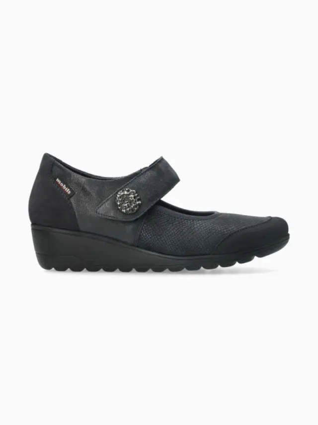 Mephisto Μπαρέτες Γυναικείο δέρμα Μπλέ MEP/BATHILDA NAVY 3
