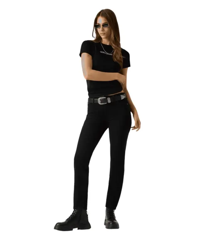 Guess - Γυναικείο Παντελόνι Τζιν G05 High Rise Skinny W5YA92D6311-INBO Μαύρο 2