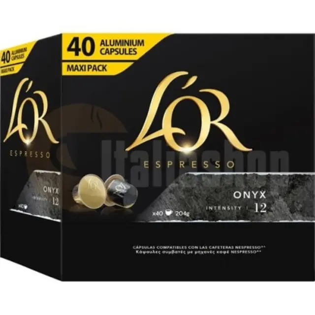 L'OR Onyx Κάψουλες Nespresso 40τμχ