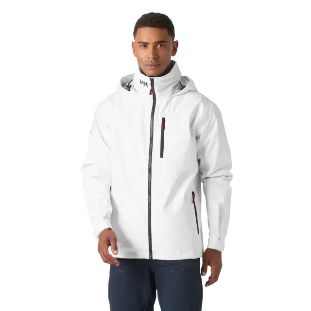 Helly Hansen Men's Crew Hooded Midlayer Sailing Jacket 2.0 Ανδρικό Αδιάβροχο Μπουφάν Με Επένδυση White - X Large 2