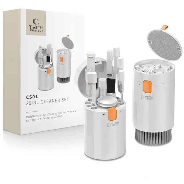 Tech-protect Cs01 Cleaner Set 20in1 For Phone & Earphone & Tablet & Laptop White