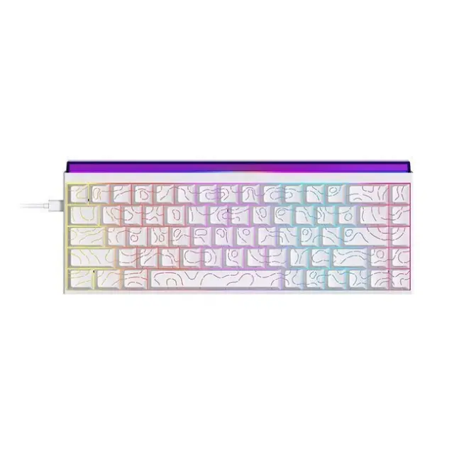 Ajazz Gaming Keyboard NK68 Red Switch White (NK68-R-S-W)
