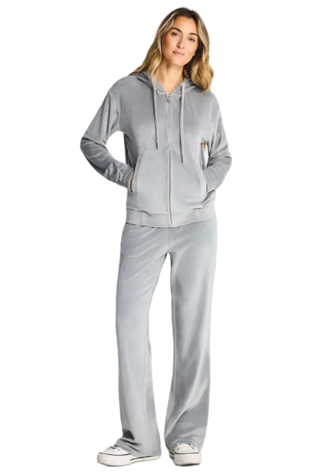 FunkyBuddha γυναικείο βελουτέ flare fit παντελόνι φόρμας FBL014-100-02-2
