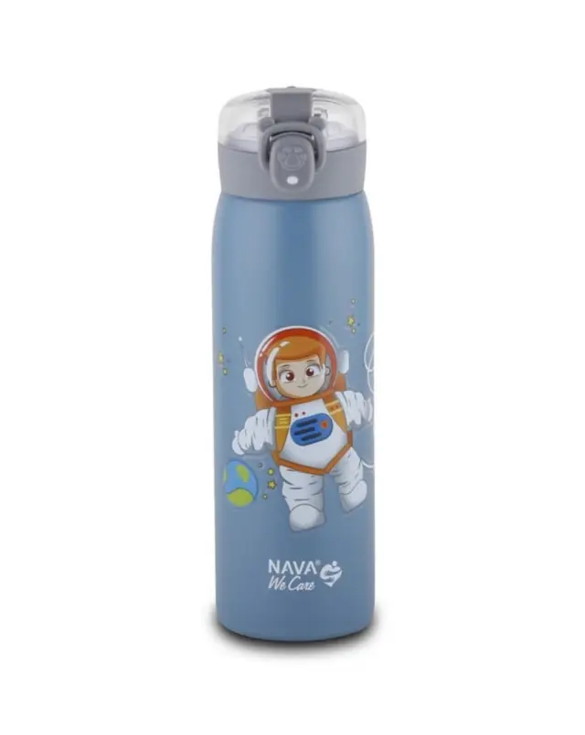 Nava Μπουκάλι Θερμός Ανοξείδωτο Μπλε 500ml