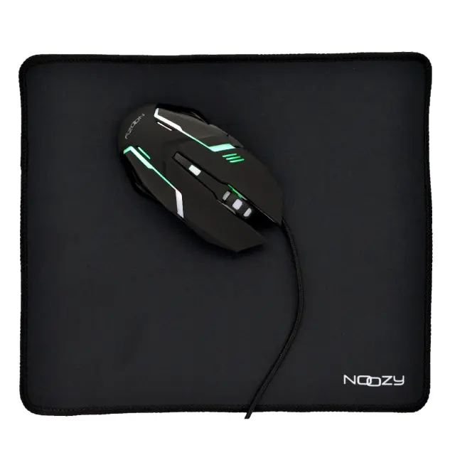 Ενσύρματο Ποντίκι Gaming Noozy GM-32 6D με 6 Πλήκτρα, 3200 DPI 7 Επιλογές LED Φωτισμού Καλώδιο 1.5m Braided και Mousepad 2