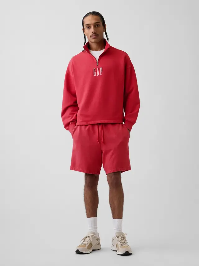 Ανδρικό Σορτς Φούτερ Heavyweight απο French Terry Faded red