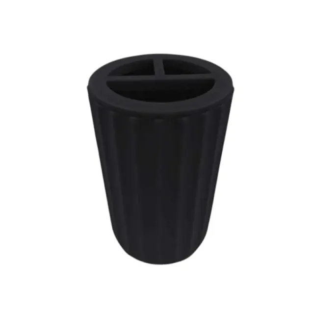 Θήκες οδοντόβουρτσας πλαστικές σε σετ 5Χ - Black - 21776