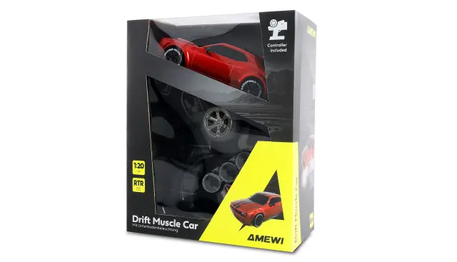 AMEWI Drift Muscle Car Τηλεκατευθυνόμενο Αυτοκίνητο Drift 4x4 με Γυροσκόπιο & LED 1:20 Κόκκινο 21114 3