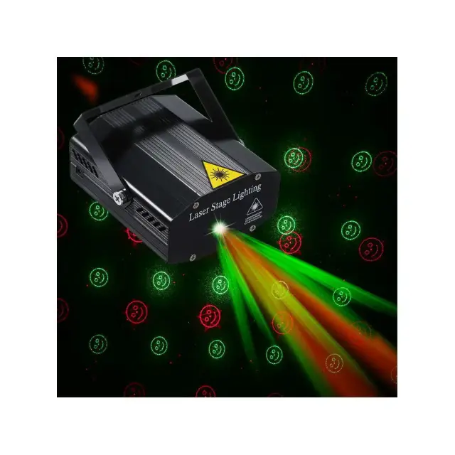 EMS-09 Δίχρωμο Μίνι Party Laser κόκκινο και πράσινο για εφέ Firefly, λειτουργεία auto και music 2