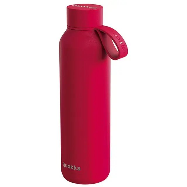 Quokka STEEL Μπουκάλι Θερμός Ανοξείδωτο 510ml Κόκκινο με Λαβή -40185