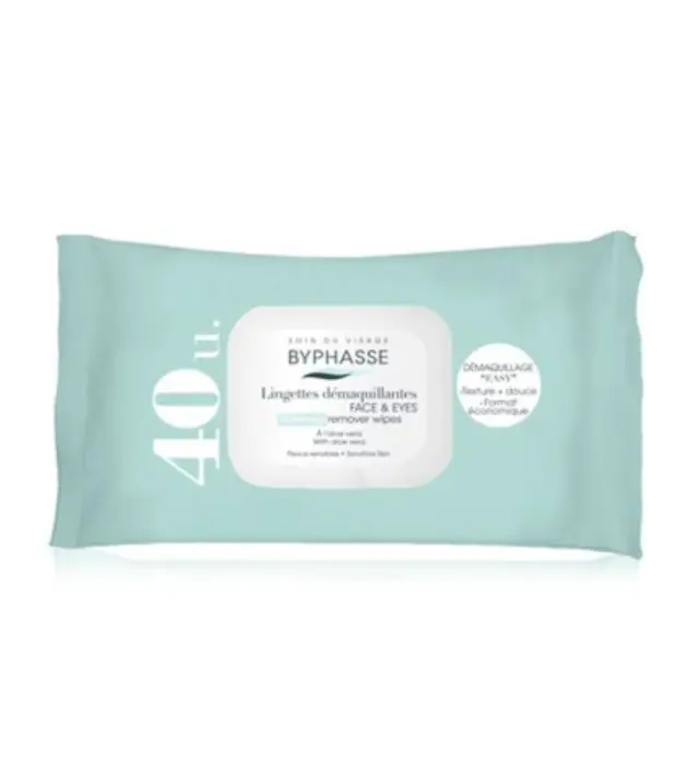 Byphasse Make-Up Remover Wipes Aloe Vera Sensitive Skin