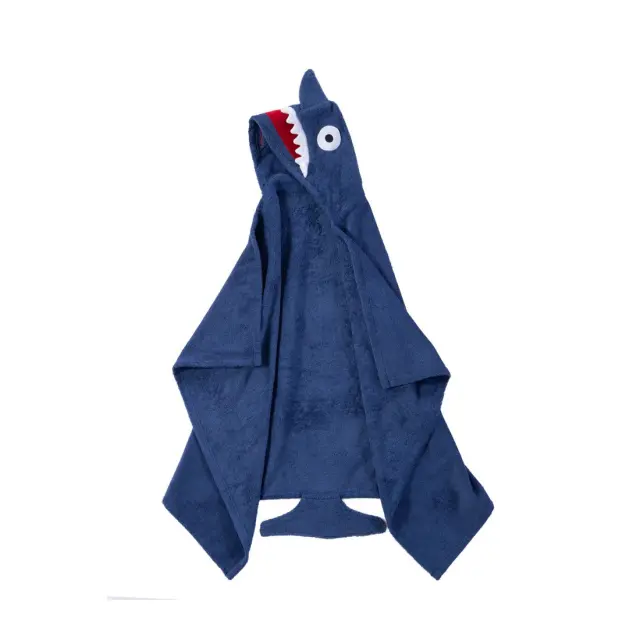 ΒΡΕΦΙΚΗ ΚΑΠΑ SHARK 70Χ120 NEF-NEF HOMEWARE, 100% BAMBAKI - MISTY BLUE (039772)