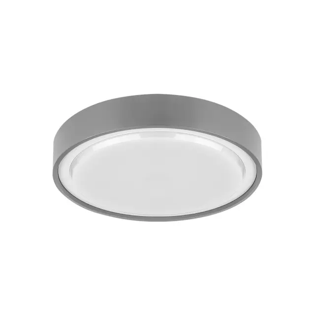 Στρογγυλό LED Φωτιστικό Οροφής VK/02062/G/C Γκρι 15W 4000K IP65 Ø26x4.4cm Γκρί