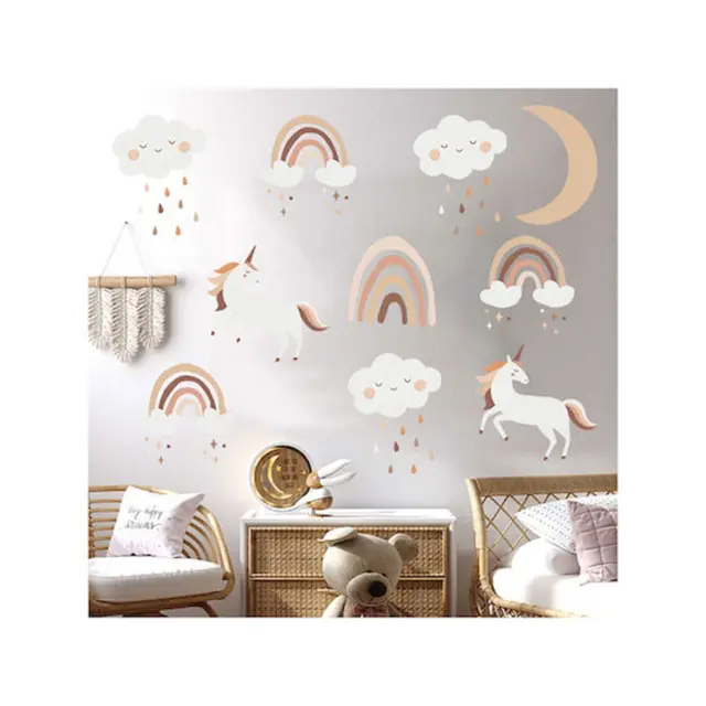Παιδικά Αυτοκόλλητα Τοίχου Sipo Boho Rainbow Unicorn 5904717761399 2